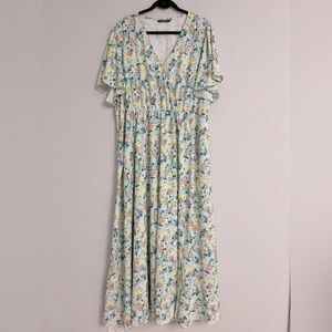 Floral Maxi Dress. Pit to pit= 24.5”